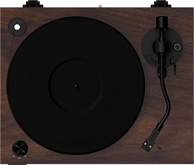 Alt view image 12 of 14 - Fluance RT83 Reference High Fidelity Vinyl Turntable Record Player with Ortofon 2M Red Cartridge, Speed Control Motor, High Mass MDF Wood Plinth, Vibration Isolation Feet - Walnut