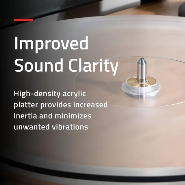 Alt view image 4 of 7 - Fluance RT85N Reference High Fidelity Vinyl Turntable Record Player with Nagaoka MP-110 Cartridge, Acrylic Platter, Speed Control Motor High Mass MDF Wood Plinth Vibration Isolation Feet - Piano White