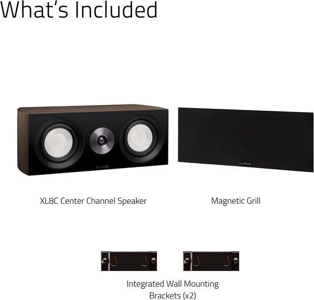 Alt view image 7 of 7 - Fluance Reference High Performance 2-Way Center Channel Speaker for Enhanced Dialogue and Vocals in Home Theater Surround Sound Systems - Black Ash (XL8C)