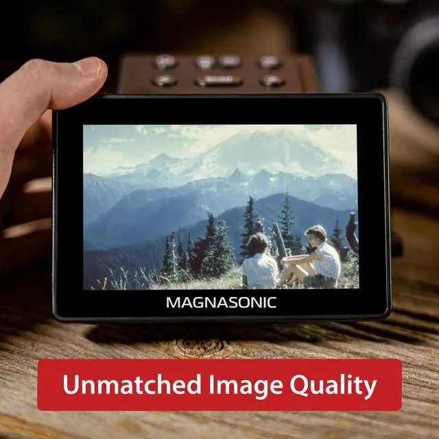 Alt view image 5 of 7 - Magnasonic 25MP Film Scanner with Large 5" Display & HDMI, Long Tray Slide Film Holders, Converts 35mm/126/110/Super 8 Film & 135/126/110 Slides into Digital Photos, Built-in Memory (FS70ST01)