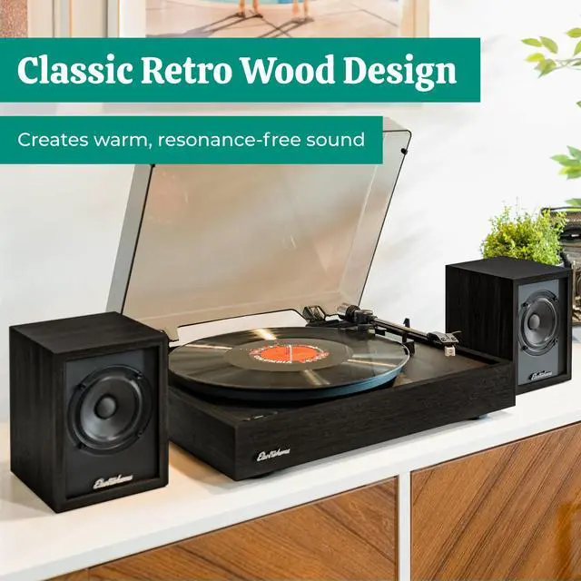 Alt view image 5 of 7 - Electrohome Huntley Powered Bookshelf Speakers with Built-in Amplifier and 3" Drivers for Turntable, TV, PC and Wireless Music Streaming featuring Bluetooth 5, RCA and Aux (EB10B)