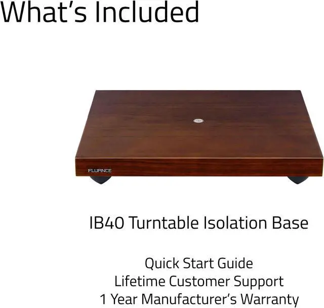 Alt view image 7 of 7 - Fluance IB40 Turntable Isolation Base Anti-Vibration Wood Platform for Enhanced Sound Clarity and Superior Damping with Height Adjustable Feet, Bubble Level, Universal Compatibility- Natural Walnut