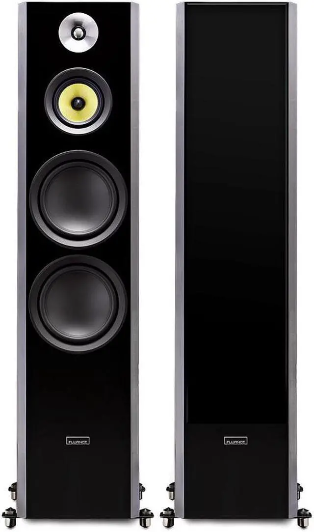 Alt view image 8 of 12 - Fluance Signature HiFi 3-Way Floorstanding Tower Speakers with Dual 8" Woofers for 2-Channel Stereo Listening or Home Theater System - Natural Walnut/Pair (HFFW)