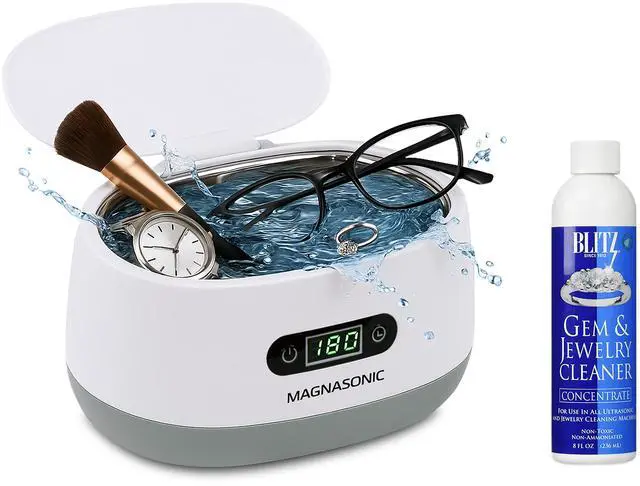 Alt view image 2 of 14 - Magnasonic Ultrasonic Cleaner - 20oz Stainless Steel Tank, Digital Timer, 5 Cleaning Modes, Ultrasonic Jewelry Cleaner for All Jewelry, Eyeglasses, Watches, Dentures, Retainers and More