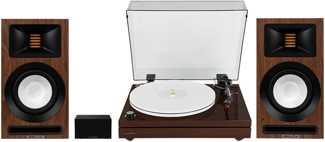 Main image of Fluance RT87 Reference High Fidelity Dual-Plinth Turntable with AT-VM95ML Cartridge, Ri71 Powered Bookshelf Speakers, PA10 Phono Preamp (Natural Walnut)