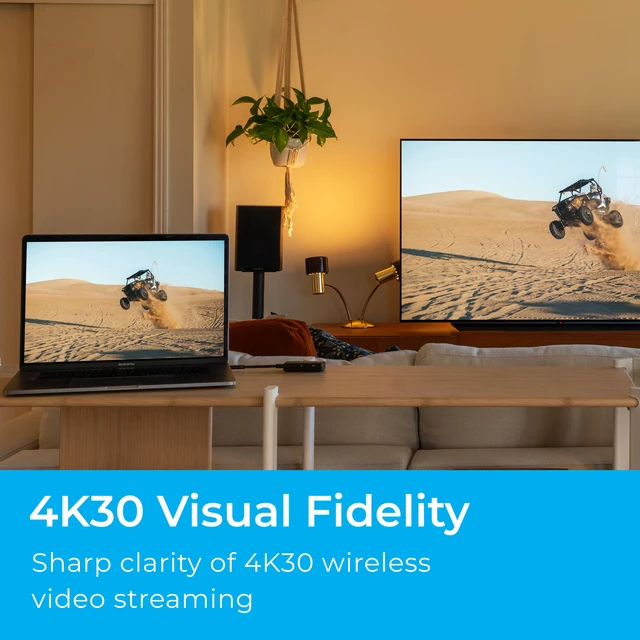 Alt view image 3 of 7 - Nyrius Phoenix Prime 4K30 Wireless USB-C to HDMI Video Transmitter & Receiver, Plug & Play Extender, Stream Ultra HD up to 150ft from PC, Laptop, Mobile Phone, Tablet to a TV or Projector (TDD31)