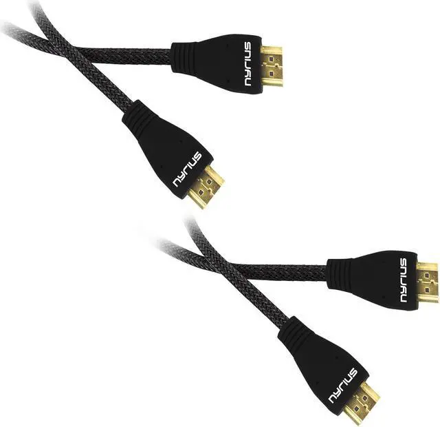 Main image of Nyrius High Speed HDMI Cable (6 Feet) Supports 3D, Ethernet, & Audio Return - 2 Pack