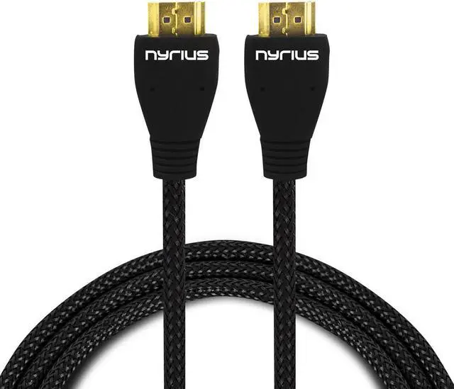 Alt view image 2 of 6 - Nyrius High Speed HDMI Cable (6 Feet) Supports 3D, Ethernet, & Audio Return - 2 Pack