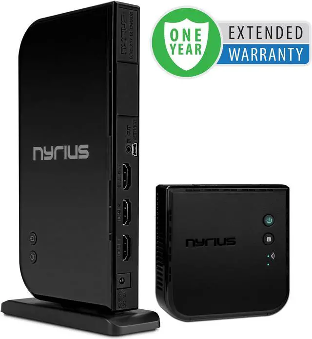Alt view image 6 of 11 - Nyrius ARIES Home+ Wireless HDMI 2x Input Transmitter & Receiver for Streaming HD 1080p 3D Video and Digital Audio from Cable box, Satellite, Bluray, DVD, PS4, PS3 - 1 Year Extended Warranty