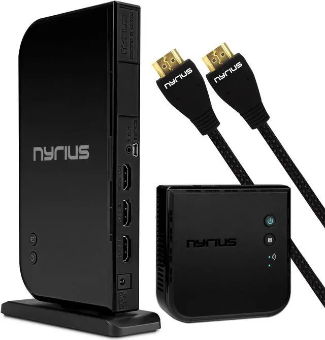 Alt view image 7 of 10 - Nyrius ARIES Home+ Wireless HDMI 2x Input Transmitter & Receiver for Streaming HD 1080p 3D Video and Digital Audio (NAVS502) - BONUS Additional Nyrius HDMI Cable Included