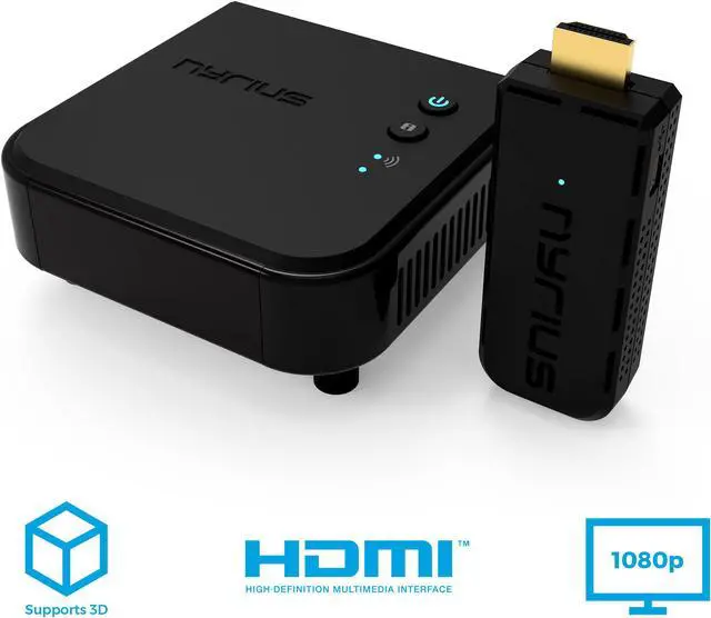 Alt view image 3 of 11 - Nyrius ARIES Prime Wireless Video HDMI Transmitter & Receiver for Streaming HD 1080p 3D Video & Digital Audio from Laptop, PC, Cable, Netflix, YouTube, PS to HDTV/Projector (NPCS549)