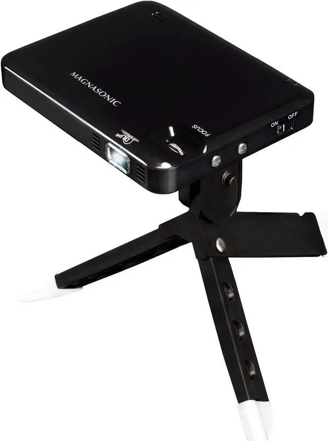 Alt view image 7 of 15 - Magnasonic LED Pocket Pico Video Projector, HDMI, Rechargeable Battery, Built-in Speaker, DLP, 60" Hi-Resolution Display for Streaming Movies, Presentations, Smartphones, Tablets, Laptops (PP60)
