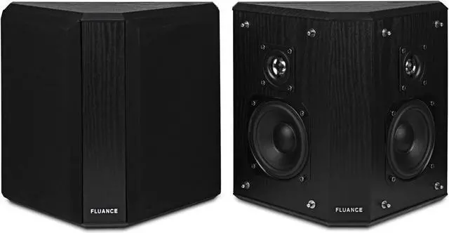 Alt view image 3 of 14 - Fluance Elite High Definition 2-Way Bipolar Surround Speakers for Wide Dispersion Surround Sound in Home Theater Systems - Black Ash/Pair (SXBP2)