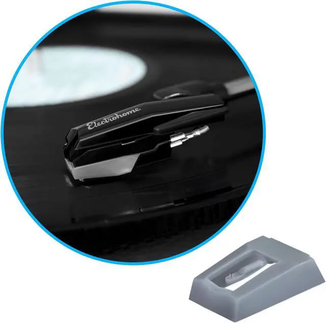 Main image of Electrohome Premium Replacement Needle - Conical-Shaped Sapphire Tipped Stylus for Turntables/Record Players - Compatible with RR75, EANOS300/501/502/700 (2 Pack)