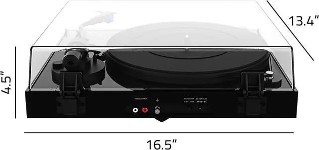 Alt view image 5 of 16 - Fluance RT84 Reference High Fidelity Vinyl Turntable Record Player with Ortofon 2M Blue Cartridge, Speed Control Motor, High Mass MDF Wood Plinth, Vibration Isolation Feet - Piano Black