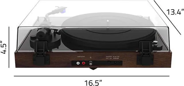 Alt view image 5 of 16 - Fluance RT84 Reference High Fidelity Vinyl Turntable Record Player with Ortofon 2M Blue Cartridge, Speed Control Motor, High Mass MDF Wood Plinth, Vibration Isolation Feet - Walnut