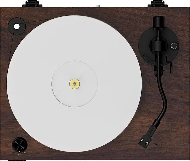 Alt view image 4 of 13 - Fluance RT85 Reference High Fidelity Vinyl Turntable Record Player with Ortofon 2M Blue Cartridge, Acrylic Platter, Speed Control Motor, High Mass MDF Wood Plinth, Vibration Isolation Feet - Walnut