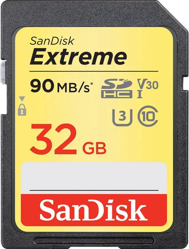 Alt view image 2 of 12 - SanDisk 32GB SD Extreme 90MB/s U3 4K V30 32G SDHC USH-I C10 SDSDXVE-032G
