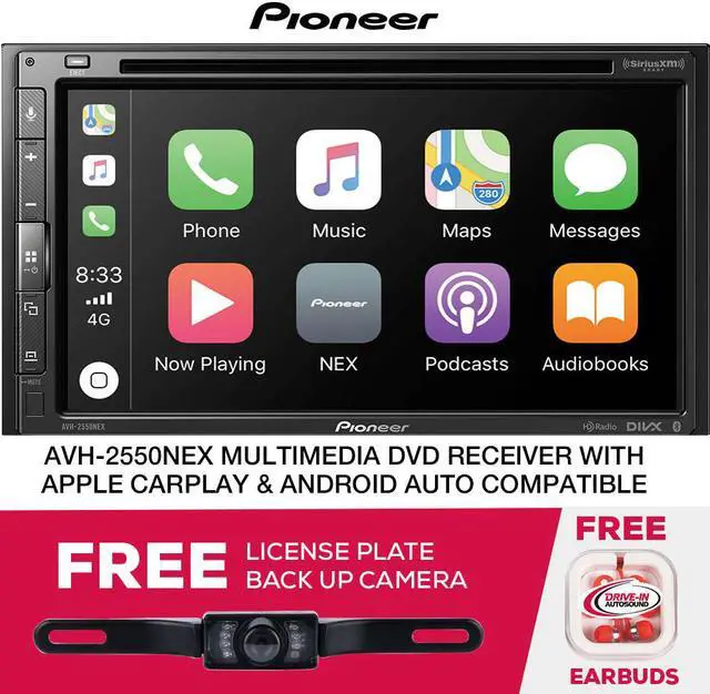 Main image of RFRB Pioneer AVH-2550NEX 6.8" 2-DIN CD/DVD with License Plate Camera