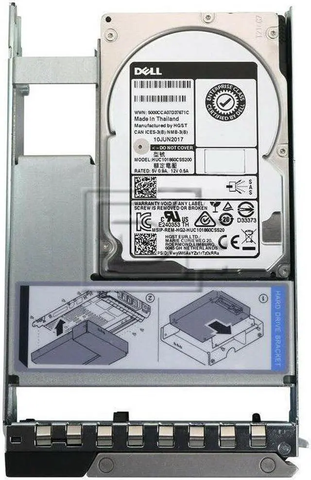 Main image of Dell 400-ATJM / WT1RW 1.2TB 3.5" 10K RPM 512n Hybrid SAS HDD Kit X7K8W / Y004G