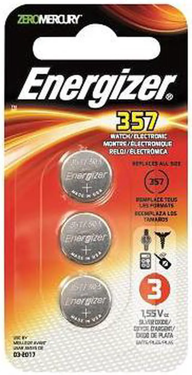 Alt view image 3 of 10 - ENERGIZER-BATTERIES 357BPZ-3 ENERGIZER 357 3V BATTERY 3-PK