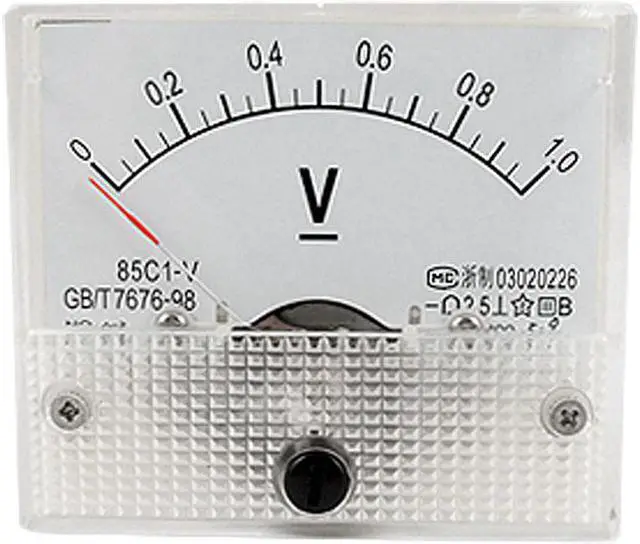 Main image of 85C1 Fine Tuning Dial Analog Voltage Panel Meter Voltmeter DC 0-1V