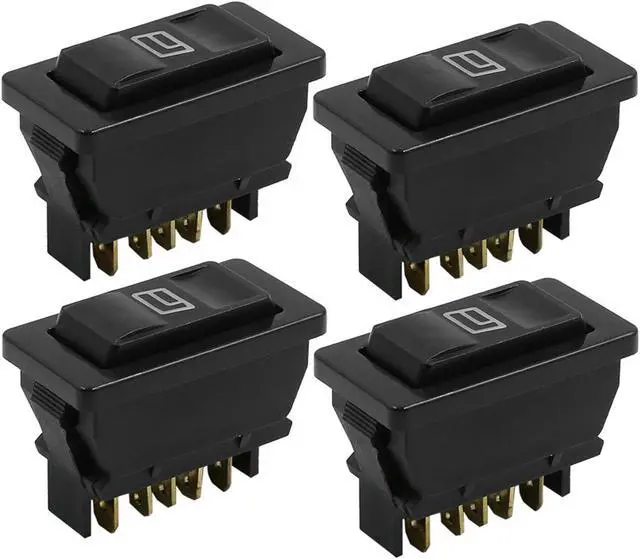 Main image of 4pcs DC 12V Universal Momentary Electric Power Window Switch w Light for Car