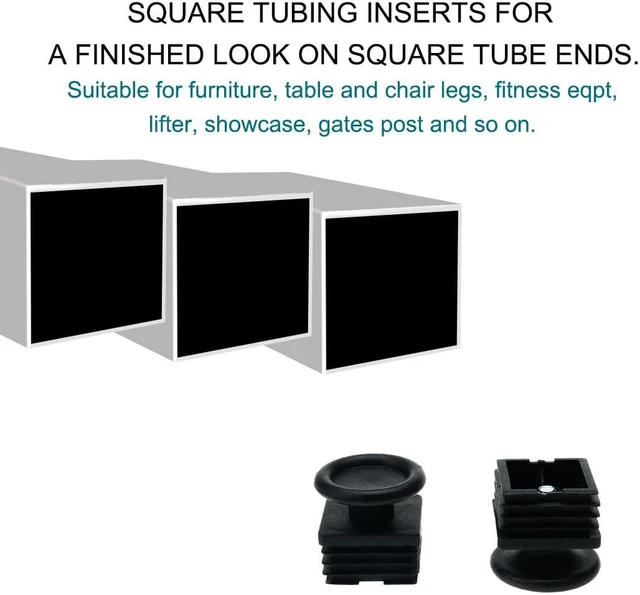Alt view image 6 of 7 - Leveling Feet 40 x 40mm Square Tube Insert Adjustable Leveler for Cabinet 4 Sets