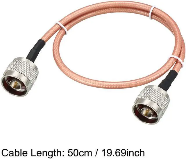 Alt view image 4 of 4 - Low Loss RF Coaxial Cable Connection Coax Wire RG-142 N Male to N Male 50cm