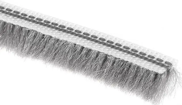Alt view image 7 of 7 - Brush Weather Stripping, 15M/49.2Ft Card-Slot Seal Strip Pile Weatherstrip Sweep Elastic Brush for Door Window, 5x8mm/WxH