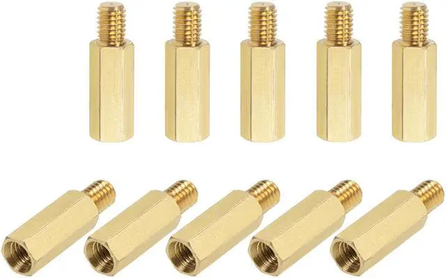 Main image of M6x20mm+8mm Male-Female Brass Hex PCB Motherboard Spacer Standoff for FPV Drone Quadcopter, Computer & Circuit Board 10pcs