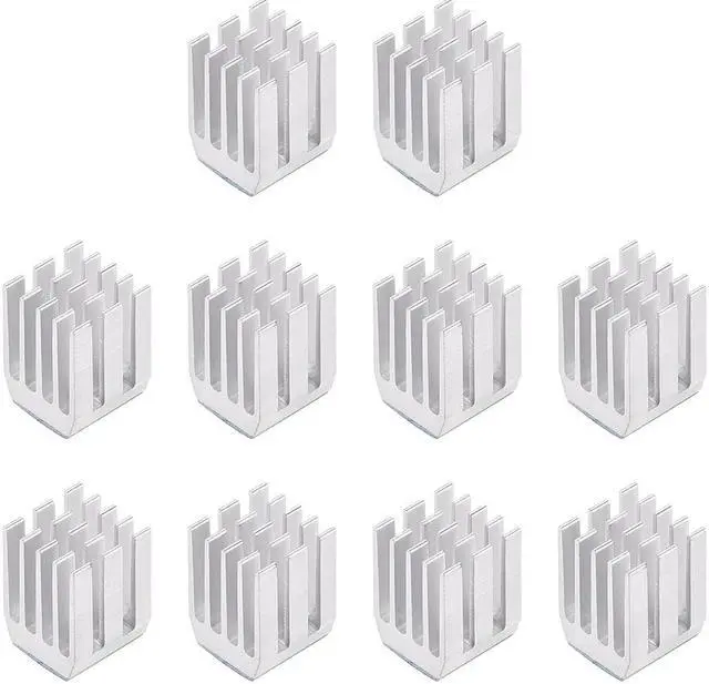 Main image of Heatsink with Thermal Conductive Adhesive Tape 9 x 9 x 12mm Silver 10pcs