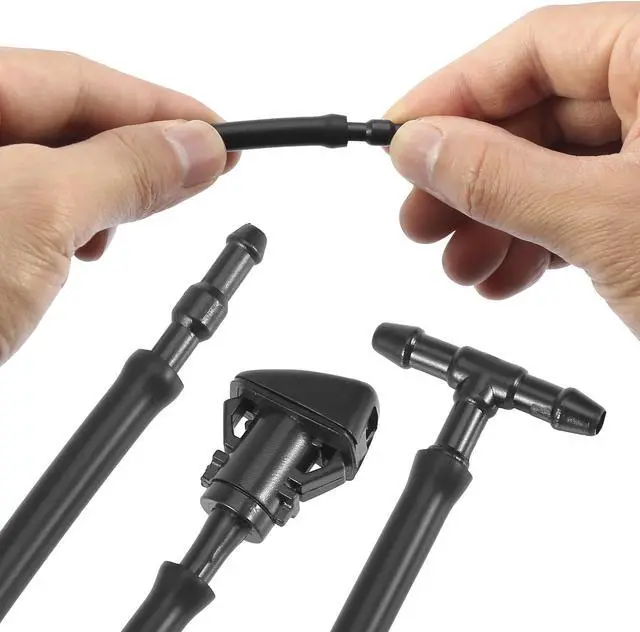 Alt view image 6 of 6 - 7pcs Front Windshield Washer Nozzles Kit for Dodge for Ram for Chrysler 2 Meters Windshield Washer Hose with Connectors Replaces 5113049AA