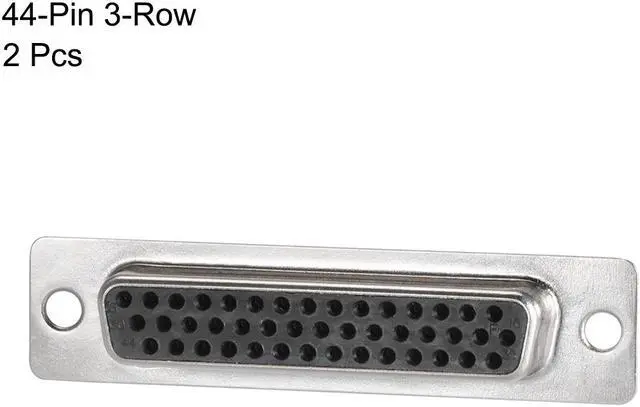 Alt view image 2 of 4 - D-sub Connector DB44 Female Socket 44-pin 3-row High Density Port Terminal Breakout for Mechanical Equipment CNC Computers Pack of 2