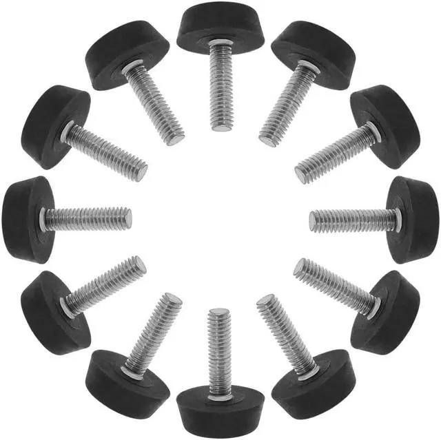 Main image of M6 x 22 x 22mm Furniture Glide Leveling Feet Floor Protector for Table Leg 12pcs