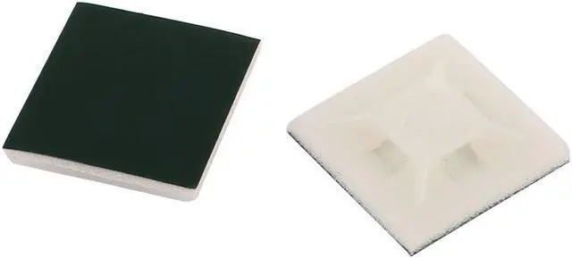 Alt view image 2 of 2 - 100 Pcs 20mm Square Plastic Self-Adhesive Cable Tie Mount Base Holder