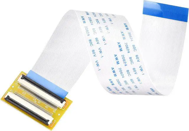 Main image of Flexible Flat Cable (A Type) and Flip Up to Mount Extend Adapter Kit, 50 Pin 0.5mm Pitch 200mm FFC for LCD TV Car Audio DVD Player Laptop