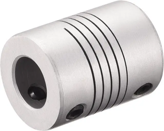 Alt view image 6 of 6 - 10mm to 10mm Aluminum Alloy Shaft Coupling Flexible Coupler Motor Connector Joint L25xD19 Silver,5pcs