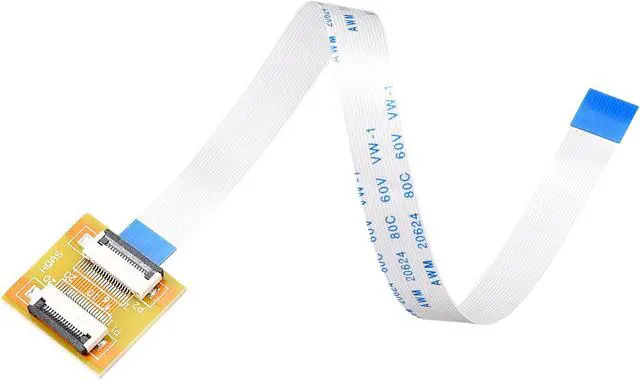 Main image of Flexible Flat Cable (A Type) and Flip Up to Mount Extend Adapter Kit, 16 Pin 0.5mm Pitch 200mm FFC for LCD TV Car Audio DVD Player Laptop