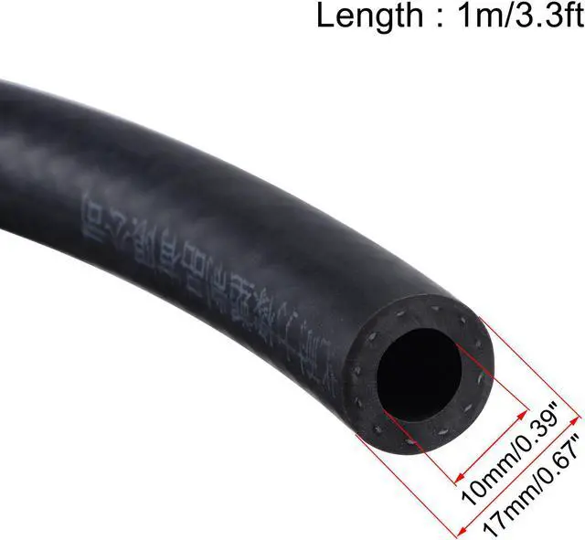 Alt view image 2 of 3 - 3/8"(10mm) ID Fuel Line Hose, 11/16"(17mm) OD 3.3ft Oil Tubing Black for Small Engines