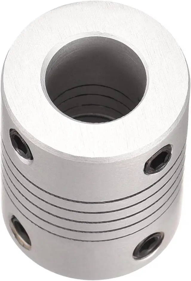 Alt view image 5 of 6 - 10mm to 10mm Aluminum Alloy Shaft Coupling Flexible Coupler Motor Connector Joint L25xD19 Silver,5pcs