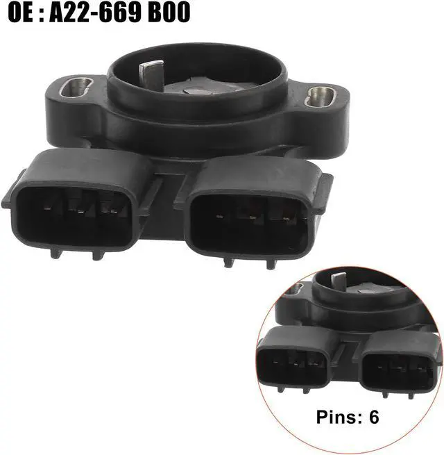 Alt view image 2 of 7 - A22-669 B00 Vehicle Throttle Position Sensor Replacement Black for Nissan Altima 1998-2001