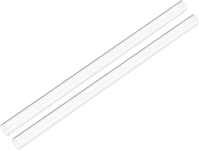 Alt view image 5 of 5 - 2pcs Clear Rigid Acrylic Pipe 21mm ID x 25mm OD x 0.5m, 2mm Wall Round Tube