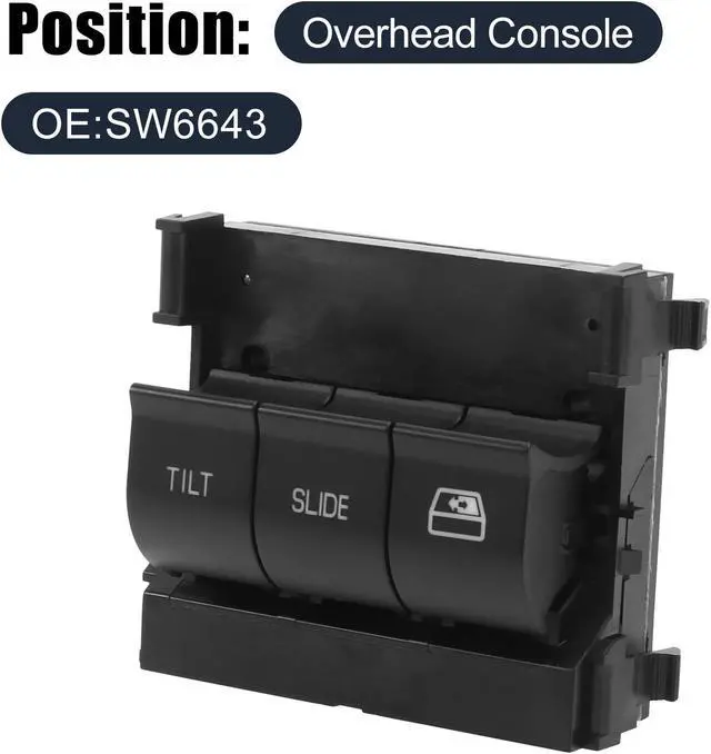 Alt view image 2 of 7 - Car Overhead Console Switch 9L3Z15B691DA for Ford F250 F350 F-450 F-550 Super Duty 2011-2016