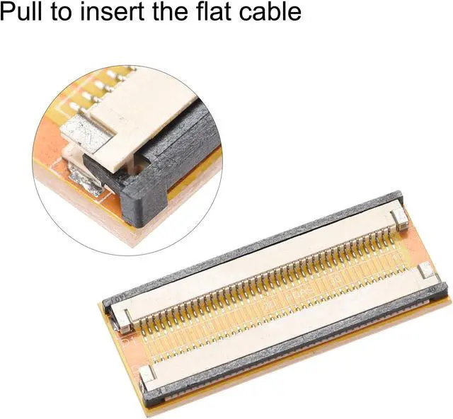 Alt view image 4 of 6 - Flexible Flat Cable (A Type) and Pull to Mount Extend Adapter Kit, 40 Pin 1.0mm Pitch 200mm FFC for LCD TV Car Audio DVD Player Laptop