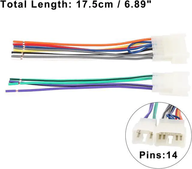 Alt view image 3 of 7 - 71-1761 Car Stereo CD Player Wiring Harness Wire Radio Adapter Install Plug Set for Toyota for Subaru for Pioneer Headunits