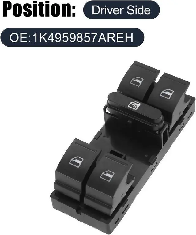 Alt view image 2 of 7 - 1K4959857AREH Car Power Window Switch for Volkswagen Tiguan Jetta CC Passat Golf Rabbit GTI