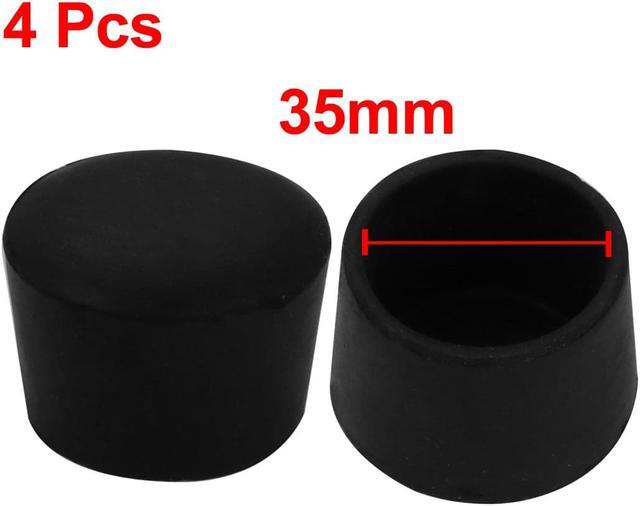 Alt view image 2 of 2 - 4pcs Furniture Desk Chair Round Rubber Leg Tip Cap 35mm Inner Diameter Black