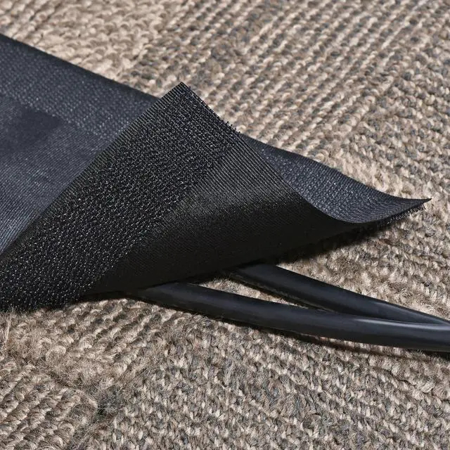 Alt view image 7 of 7 - Cable Grip Strip Floor Cable Cover Protect Cords Cable Protector Cable Management 1 Meter Length 10mm Width Black