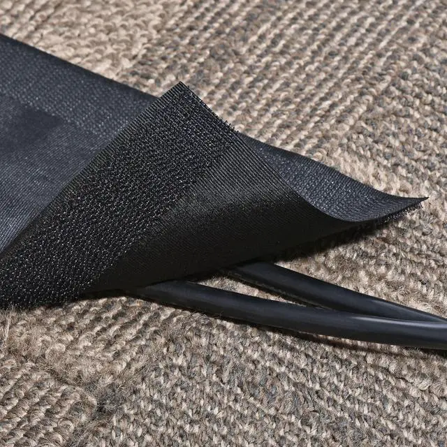 Alt view image 7 of 7 - Cable Grip Strip Floor Cable Cover Protect Cords Cable Protector Cable Management 3 Meter Length 10cm Width Black